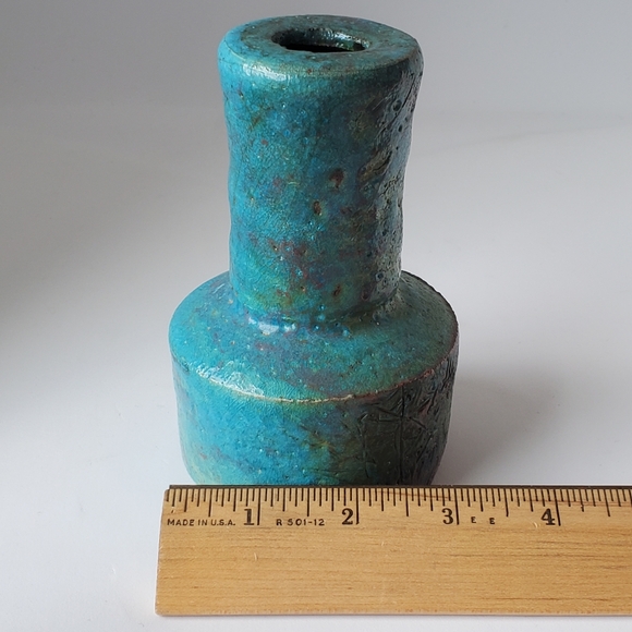 Vintage Raku Vase Don (or Leta) Cormier Pottery - Picture 11 of 11